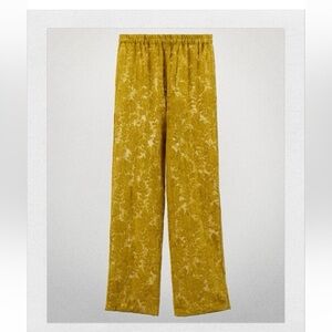 ZARA NEW WOMAN LACE PANTS LIME GREEN REF: 6895/614